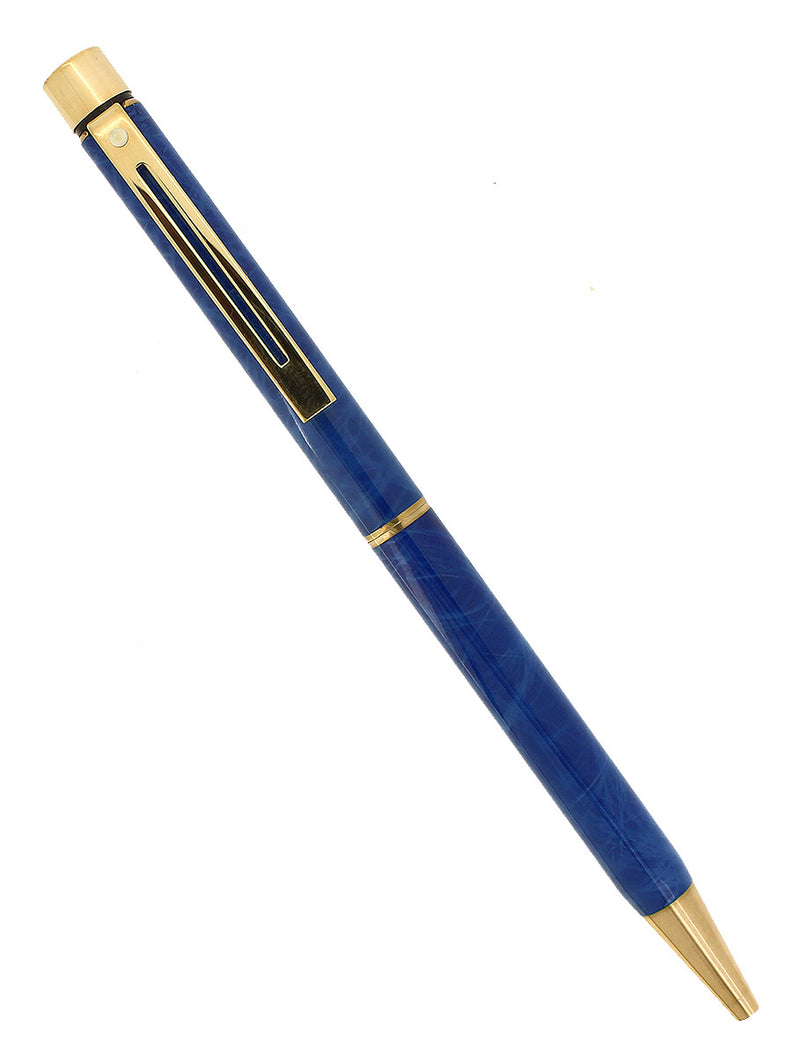 CIRCA 1982 SHEAFFER TARGA BLUE RONCE BALLPOINT PEN MINT SCARCE COLOR OFFERED BY ANTIQUE DIGGER