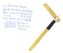 C1983 PARKER PREMIER 22K GP GRAIN D'ORGES 14K FINE NIB FOUNTAIN PEN FRANCE OFFERED BY ANTIQUE DIGGER