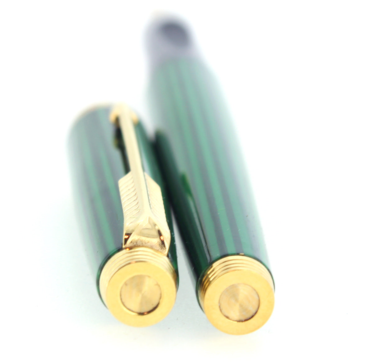 1984 PARKER 75 LAQUE MALACHITE GREEN 14K FINE NIB FOUNTAIN PEN NOS NEV