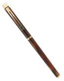 C1984 SHEAFFER TARGA SLIMLINE MODEL 1032S TORTOISESHELL 14K BROAD NIB FOUNTAIN PEN NEVER INKED OFFERED BY ANTIQUE DIGGER