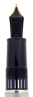 CIRCA 1985 MONTBLANC MEISTERSTUCK N°146 STERLING BARLEY OVERLAY 18K BROAD NIB FOUNTAIN PEN OFFERED BY ANTIQUE DIGGER