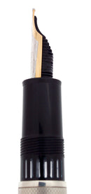 CIRCA 1985 MONTBLANC MEISTERSTUCK N°146 STERLING BARLEY OVERLAY 18K BROAD NIB FOUNTAIN PEN OFFERED BY ANTIQUE DIGGER