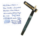 CIRCA 1985 M250 MARBLE BLUE 18C TWO-TONE MEDIUM NIB FOUNTAIN PEN RESTORED OFFERED BY ANTIQUE DIGGER