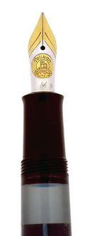 CIRCA 1985 M250 MARBLE BLUE 18C TWO-TONE MEDIUM NIB FOUNTAIN PEN RESTORED OFFERED BY ANTIQUE DIGGER