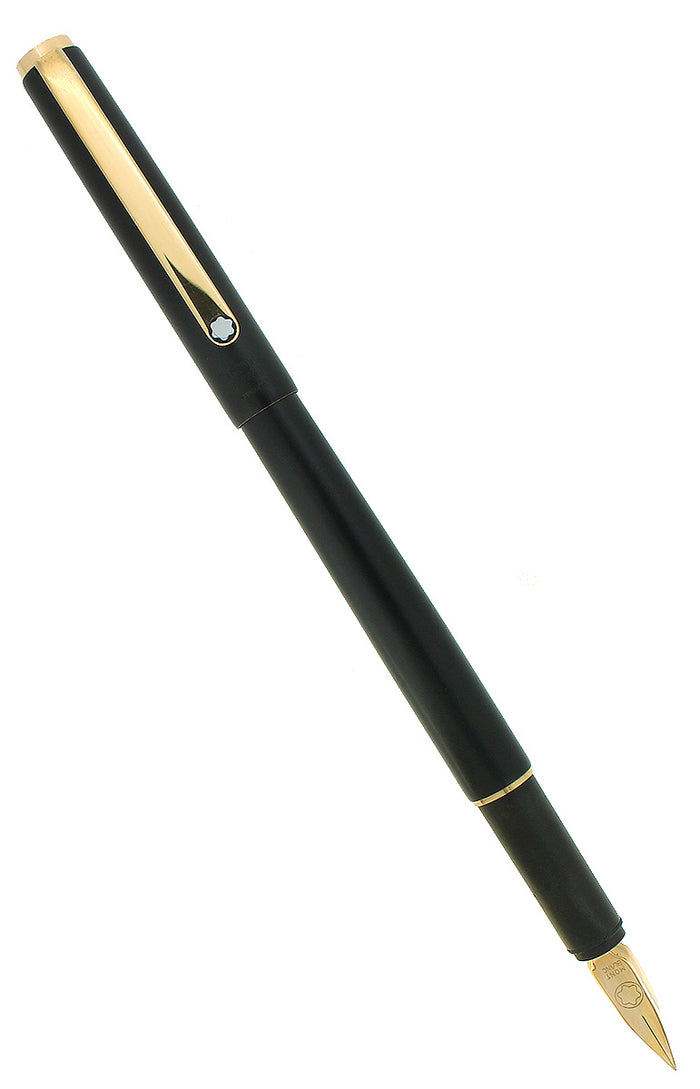 CIRCA 1986 MONTBLANC NOBLESSE SLIMLINE MATTE BLACK FOUNTAIN PEN
