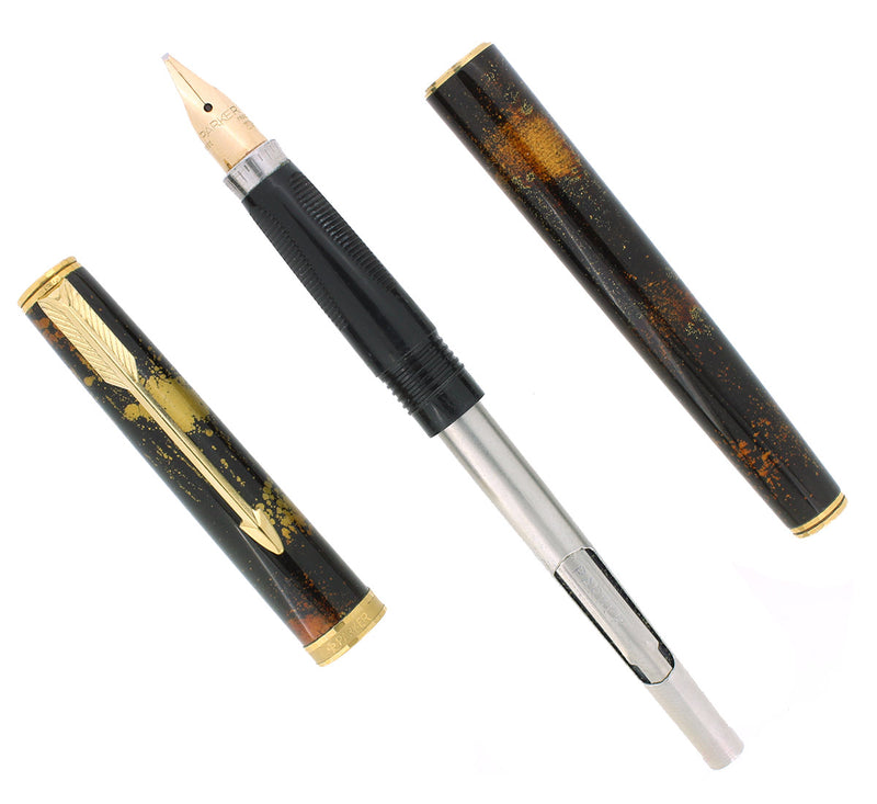 C1988 PARKER 75 PREMIER CHINESE LACQUER 14K MEDIUM ITALIC NIB FOUNTAIN PEN FRANCE OFFERED BY ANTIQUE DIGGER