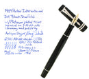 1989 DUOFOLD INTERNATIONAL BLACK W/PLATINUM TRIM 18K MEDIUM NIB FOUNTAIN PEN MINT OFFERED BY ANTIQUE DIGGER