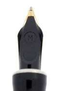 1989 DUOFOLD INTERNATIONAL BLACK W/PLATINUM TRIM 18K MEDIUM NIB FOUNTAIN PEN MINT OFFERED BY ANTIQUE DIGGER