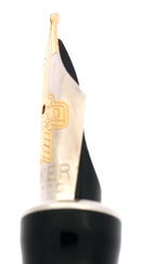 1989 DUOFOLD INTERNATIONAL BLACK W/PLATINUM TRIM 18K MEDIUM NIB FOUNTAIN PEN MINT OFFERED BY ANTIQUE DIGGER