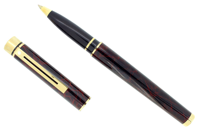 C1989 SHEAFFER TARGA GARNET RED RONCE ROLLERBALL PEN NEW OLD STOCK OFFERED BY ANTIQUE DIGGER