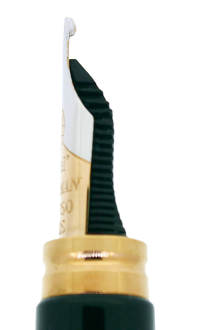 C1989 WATERMAN LE MAN 100 OPERA BLACK CHASED FACTORY DOUBLE BROAD 18K
