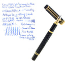 CIRCA 1989 WATERMAN LE MAN 100 OPERA BLACK CHASED FOUNTAIN PEN WITH BOX AND PAPERS FINE NIB OFFERED BY ANTIQUE DIGGER