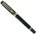 CIRCA 1989 WATERMAN LE MAN 100 OPERA BLACK CHASED FOUNTAIN PEN WITH BOX AND PAPERS FINE NIB OFFERED BY ANTIQUE DIGGER