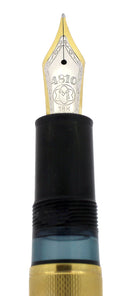 CIRCA 1991 MONTBLANC MEISTERSTUCK N°146 GOLD BARLEY OVERLAY 18K MED NIB FOUNTAIN PEN OFFERED BY ANTIQUE DIGGER