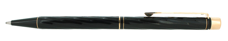 CIRCA 1990 SHEAFFER TARGA LAQUE BLACK SPIRAL BALLPOINT PEN MINT SCARCE COLOR OFFERED BY ANTIQUE DIGGER