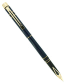 C1991 SHEAFFER TARGA SLIMLINE MODEL 1041s LAQUE PRESTIGE BLUE 14K NIB FOUNTAIN PEN NEVER INKED OFFERED BY ANTIQUE DIGGER