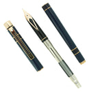 C1991 SHEAFFER TARGA SLIMLINE MODEL 1041s LAQUE PRESTIGE BLUE 14K NIB FOUNTAIN PEN NEVER INKED OFFERED BY ANTIQUE DIGGER