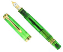 NEVER INKED 1992 PELIKAN M800 TRANSPARENT GREEN DEMONSTRATOR LIMITED EDITION FOUNTAIN PEN OFFERED BY ANTIQUE DIGGER