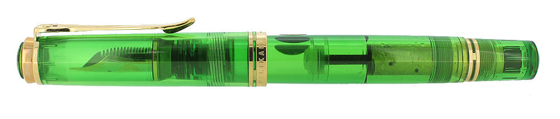 NEVER INKED 1992 PELIKAN M800 TRANSPARENT GREEN DEMONSTRATOR LIMITED EDITION FOUNTAIN PEN OFFERED BY ANTIQUE DIGGER