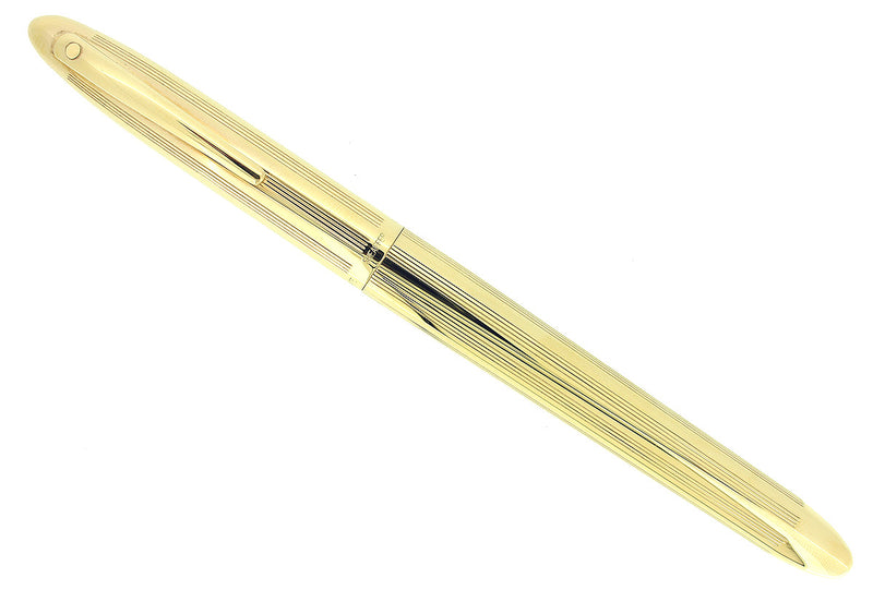 C1992 SHEAFFER CREST REISSUE GOLD PLATED 18K F NIB FOUNTAIN PEN NEVER INKED OFFERED BY ANTIQUE DIGGER