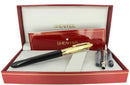 C1992 SHEAFFER CREST GOLD/BLACK LAQUE 18K B NIB FOUNTAIN PEN NEVER INKED OFFERED BY ANTIQUE DIGGER