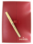 1992 SHEAFFER NOSTALGIA VERMEIL STERLING FLORAL ETCHED FOUNTAIN PEN 18K NIB MINT OFFERED BY ANTIQUE DIGGER