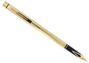 MINT C1992 SHEAFFER TARGA SLIMLINE GOLD FLUTED FOUNTAIN PEN NEVER INKED OFFERED BY ANTIQUE DIGGER