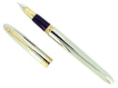 C1993 SHEAFFER CREST PALLADIUM 23K GOLD TRIM 18K F NIB FOUNTAIN PEN NEVER INKED OFFERED BY ANTIQUE DIGGER
