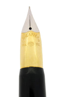 C1993 SHEAFFER CREST PALLADIUM 23K GOLD TRIM 18K F NIB FOUNTAIN PEN NEVER INKED OFFERED BY ANTIQUE DIGGER