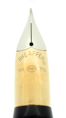C1993 SHEAFFER CREST PALLADIUM 23K GOLD TRIM 18K M NIB FOUNTAIN PEN NEVER INKED OFFERED BY ANTIQUE DIGGER