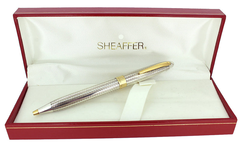 C1993 SHEAFFER CREST STERLING SILVER TWIST ACTION BALLPOINT PEN NEW OLD STOCK OFFERED BY ANTIQUE DIGGER
