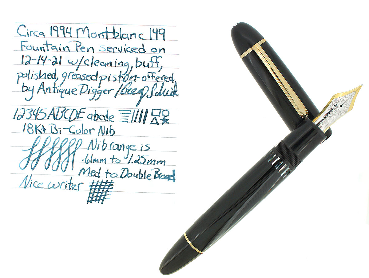 C1994 MONTBLANC MEISTERSTUCK N°149 FOUNTAIN PEN 18K NIB GERMANY M-BB F