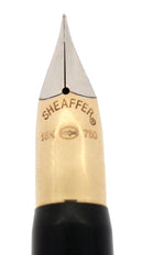 C1996 SHEAFFER CREST OPALITE GREEN GOLD CAP 18K F NIB FOUNTAIN PEN NEVER INKED OFFERED BY ANTIQUE DIGGER