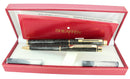 C1994 SHEAFFER TARGA LAQUE MARBLE GRAY RONCE FOUNTAIN PEN & BALLPOINT SET MINT OFFERED BY ANTIQUE DIGGER