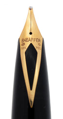 CIRCA 1995 SHEAFFER LEGACY BRUSHED GOLD BLACK LAQUE 18K RIGHT OBLIQUE NIB FOUNTAIN PEN OFFERED BY ANTIQUE DIGGER