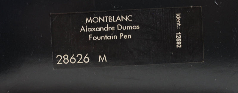 1996 MONTBLANC A. DUMAS WRITERS EDITION FOUNTAIN PEN W/BOXES INCORRECT SIGNATURE
