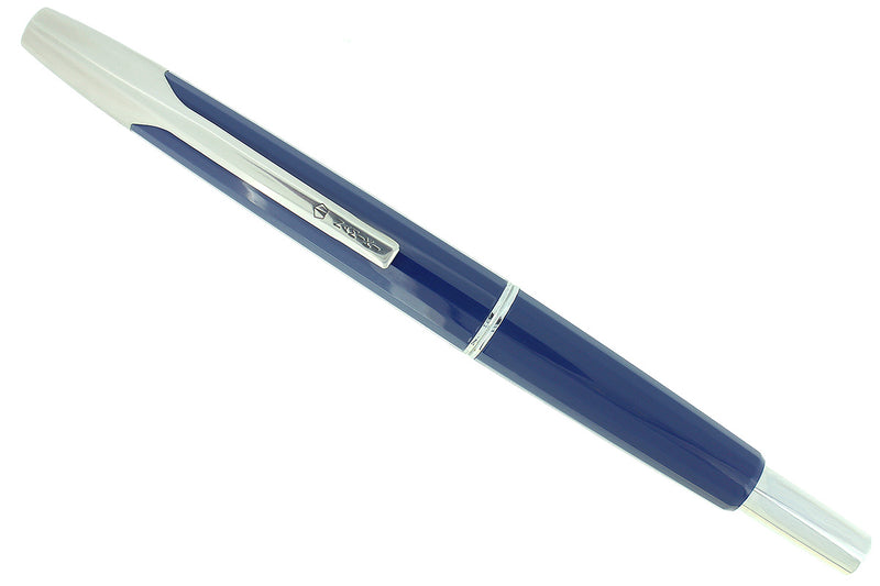 CIRCA 1996 NAMIKI FACETED BLUE VANISHING POINT 14K BROAD NIB FOUNTAIN PEN OFFERED BY ANTIQUE DIGGER