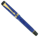 1996 PARKER DUOFOLD CENTENNIAL LAPIS LAZULI BLUE FOUNTAIN PEN 18K MEDIUM NIB MINT IN BOX OFFERED BY ANTIQUE DIGGER