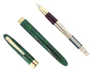 C1996 SHEAFFER CREST EMERALD GREEN LAQUE 18K M NIB FOUNTAIN PEN NEVER INKED OFFERED BY ANTIQUE DIGGER
