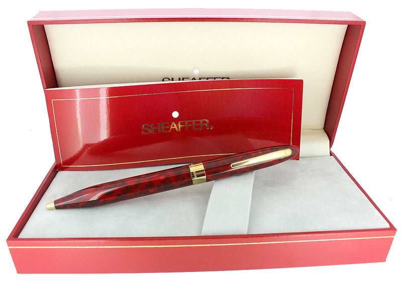 C1996 SHEAFFER CREST FLAME RED TWIST ACTION BALLPOINT PEN NEW OLD STOCK OFFERED BY ANTIQUE DIGGER