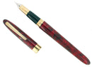 C1996 SHEAFFER CREST FLAME RED LAQUE 18K F NIB FOUNTAIN PEN NEVER INKED OFFERED BY ANTIQUE DIGGER