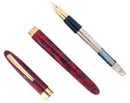 C1996 SHEAFFER CREST FLAME RED LAQUE 18K F NIB FOUNTAIN PEN NEVER INKED OFFERED BY ANTIQUE DIGGER