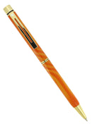 CIRCA 1996 SHEAFFER TARGA CADMIUM YELLOW SWIRL BALLPOINT PEN MINT SCARCE COLOR OFFERED BY ANTIQUE DIGGER