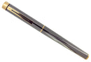 CIRCA 1996 SHEAFFER TARGA CLASSIC METALLIC GUNMETAL FOUNTAIN PEN FINE NIB NEVER INKED OFFERED BY ANTIQUE DIGGER