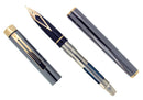 CIRCA 1996 SHEAFFER TARGA CLASSIC METALLIC GUNMETAL FOUNTAIN PEN FINE NIB NEVER INKED OFFERED BY ANTIQUE DIGGER