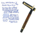 C1997 PELIKAN SPECIAL EDITION M250 TORTOISE BROWN STRIPED 14C BROAD NIB NIB FOUNTAIN PEN OFFERED BY ANTIQUE DIGGER