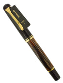 C1997 PELIKAN SPECIAL EDITION M250 TORTOISE BROWN STRIPED 14C BROAD NIB NIB FOUNTAIN PEN OFFERED BY ANTIQUE DIGGER