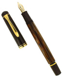 C1997 PELIKAN SPECIAL EDITION M250 TORTOISE BROWN STRIPED 14C BROAD NIB NIB FOUNTAIN PEN OFFERED BY ANTIQUE DIGGER