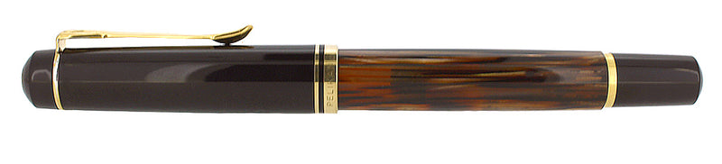 C1997 PELIKAN SPECIAL EDITION M250 TORTOISE BROWN STRIPED 14C BROAD NIB NIB FOUNTAIN PEN OFFERED BY ANTIQUE DIGGER