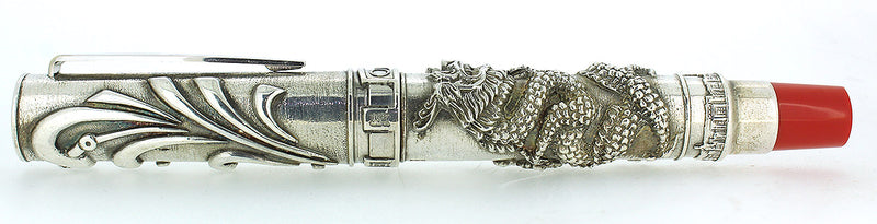 1997 OMAS LIMITED EDITION STERLING SILVER RETURN TO THE MOTHERLAND FOUNTAIN PEN NEVER INKED OFFERED BY ANTIQUE DIGGER
